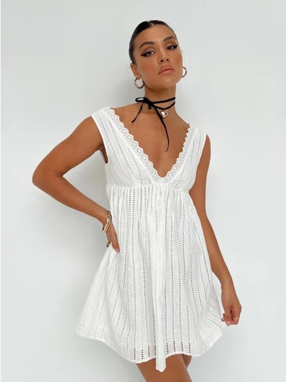 NWT Princess Polly Laney Mini Dress White Size 6